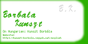 borbala kunszt business card